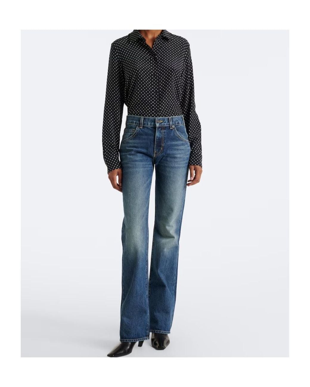 Nili Lotan Blue Roxane Flared Jeans