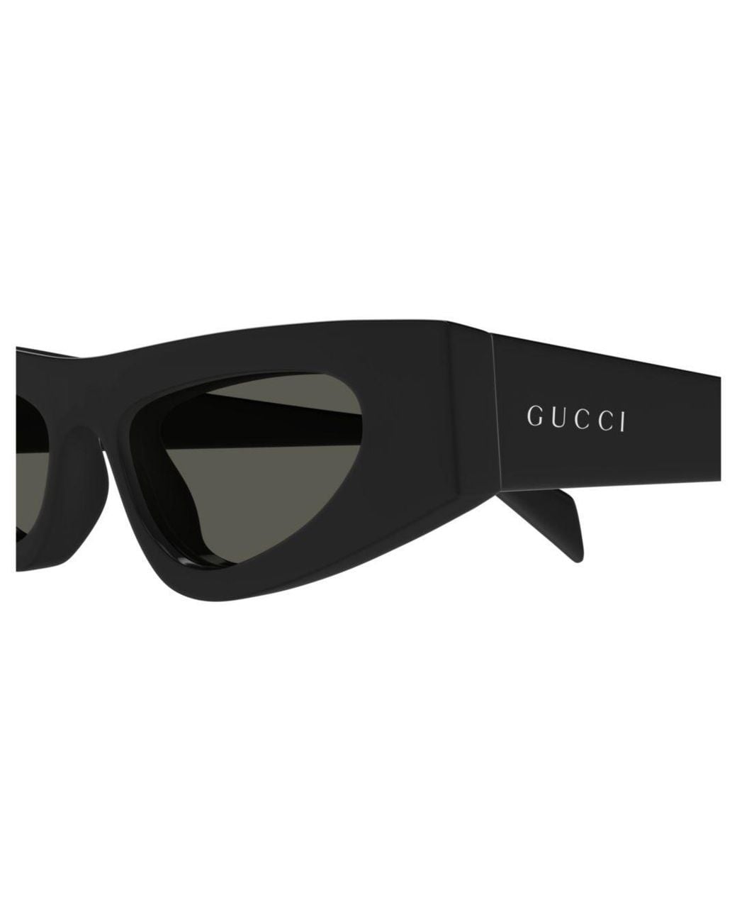 Gucci White Eyewear Cat-Eye Frame Sunglasses