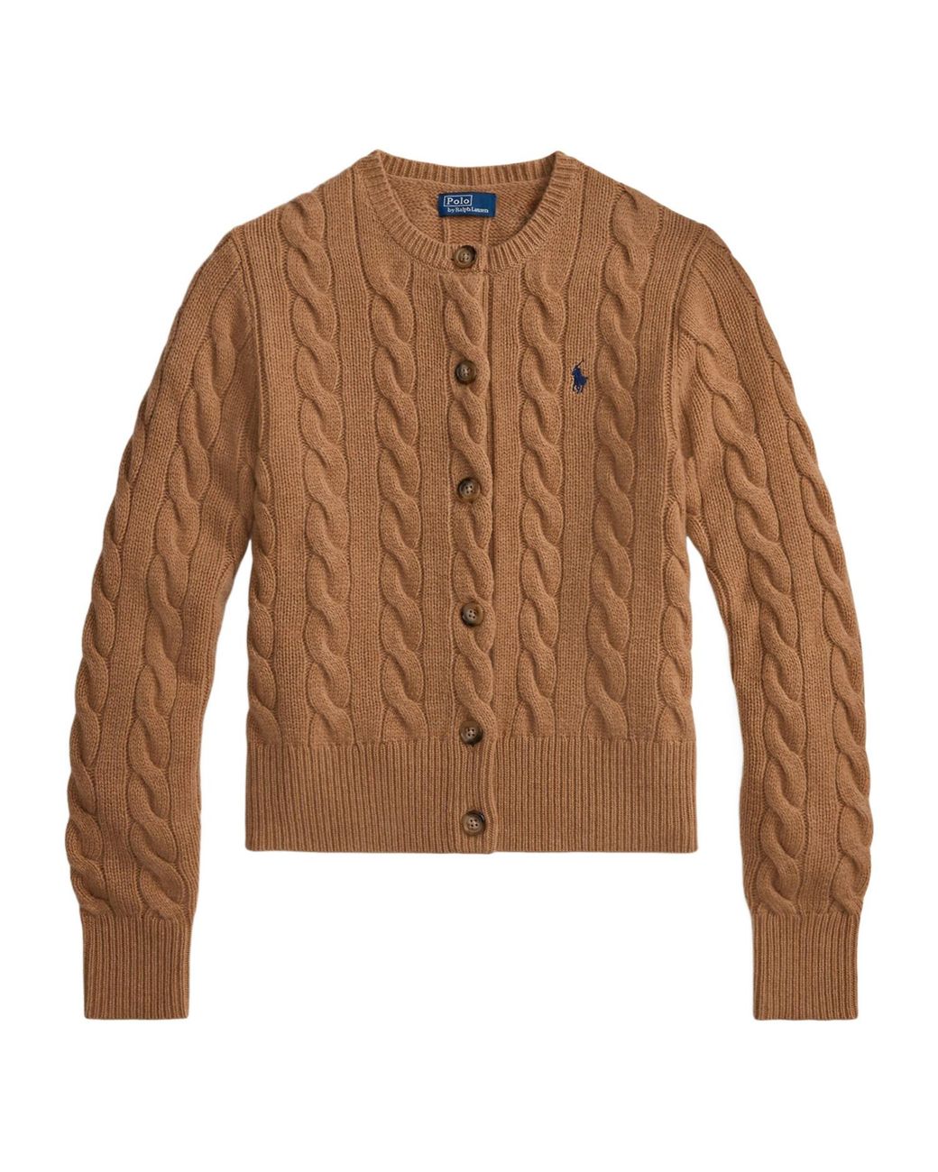 Polo Ralph Lauren Brown Cable Knit Cardigan
