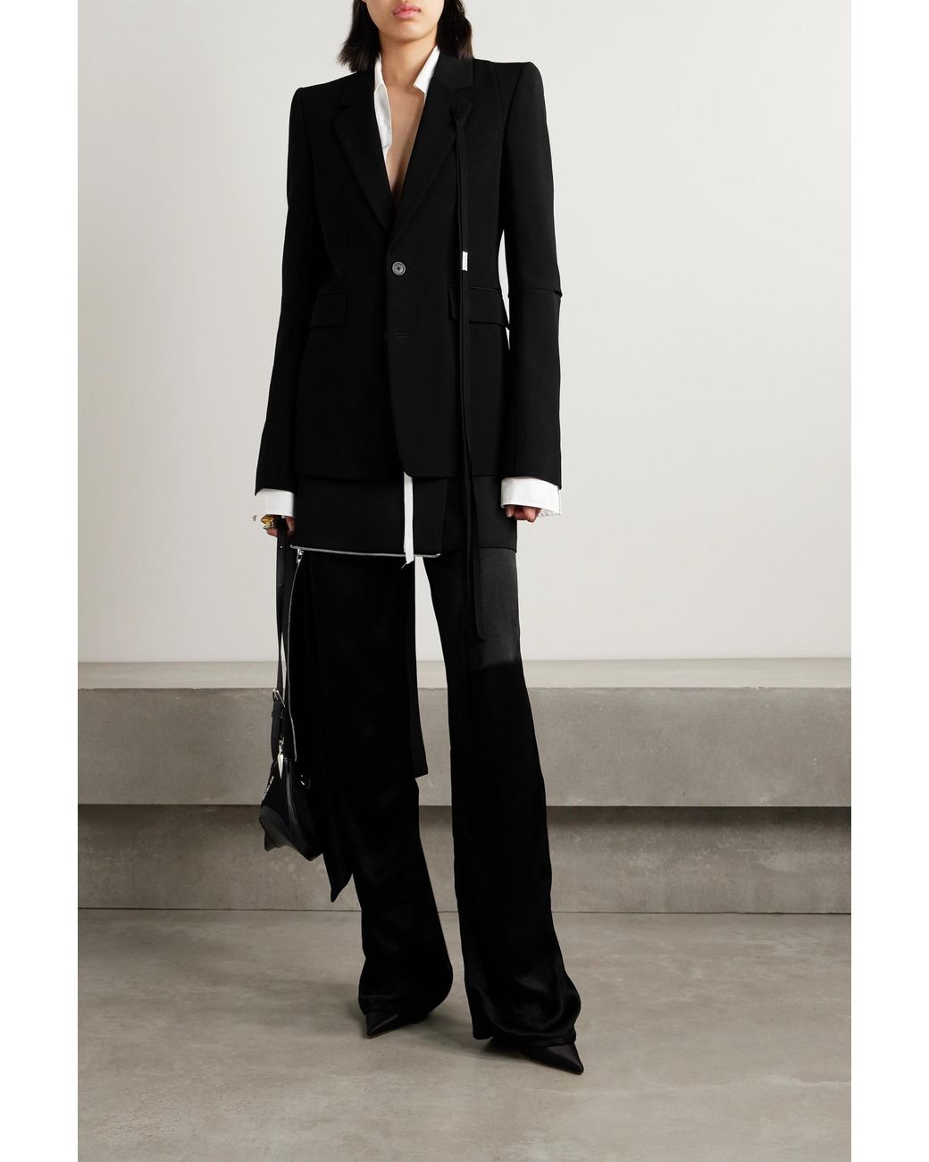 Ann Demeulemeester Black Rachele Twill Blazer