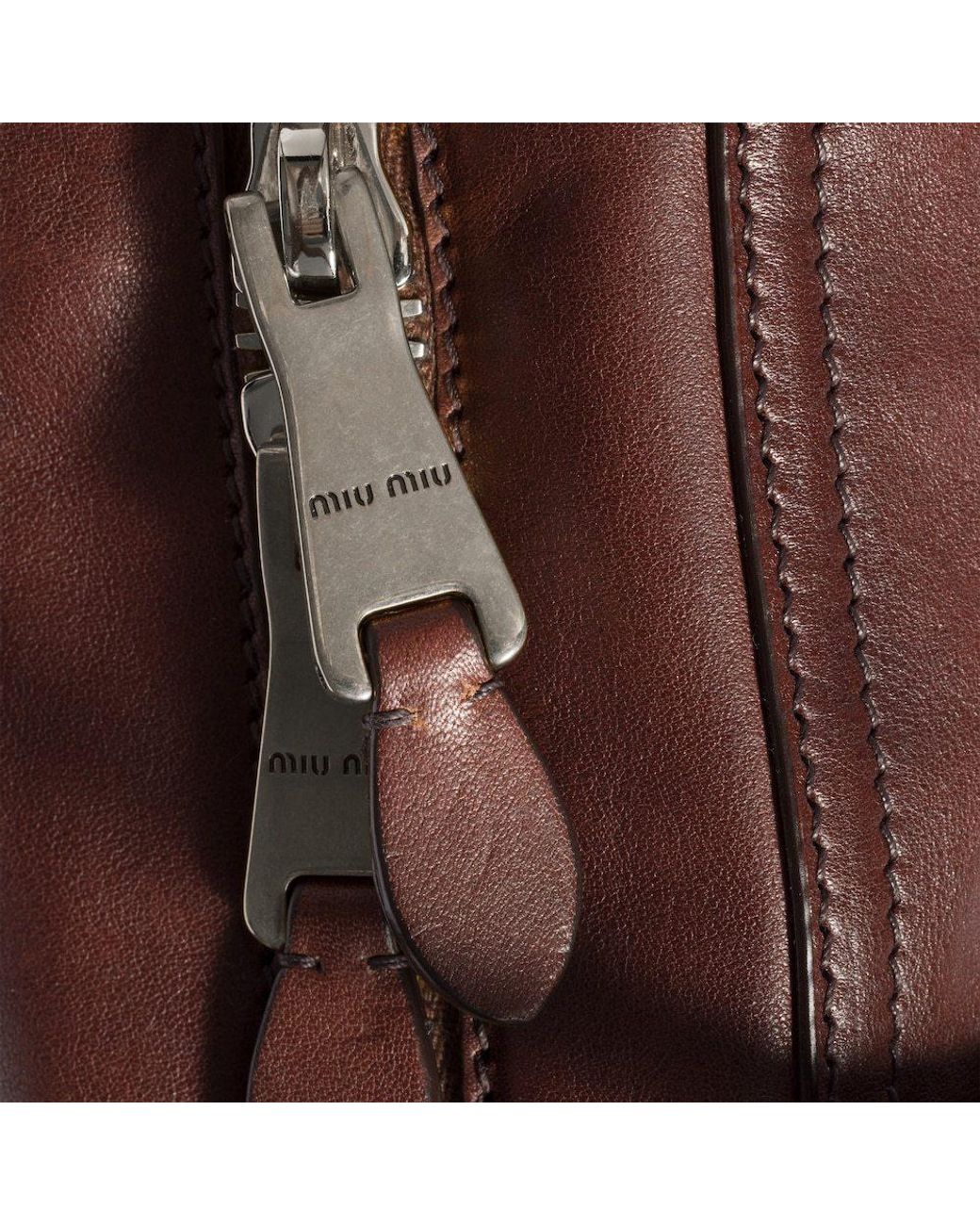 Miu Miu Brown Vivant Leather Bag
