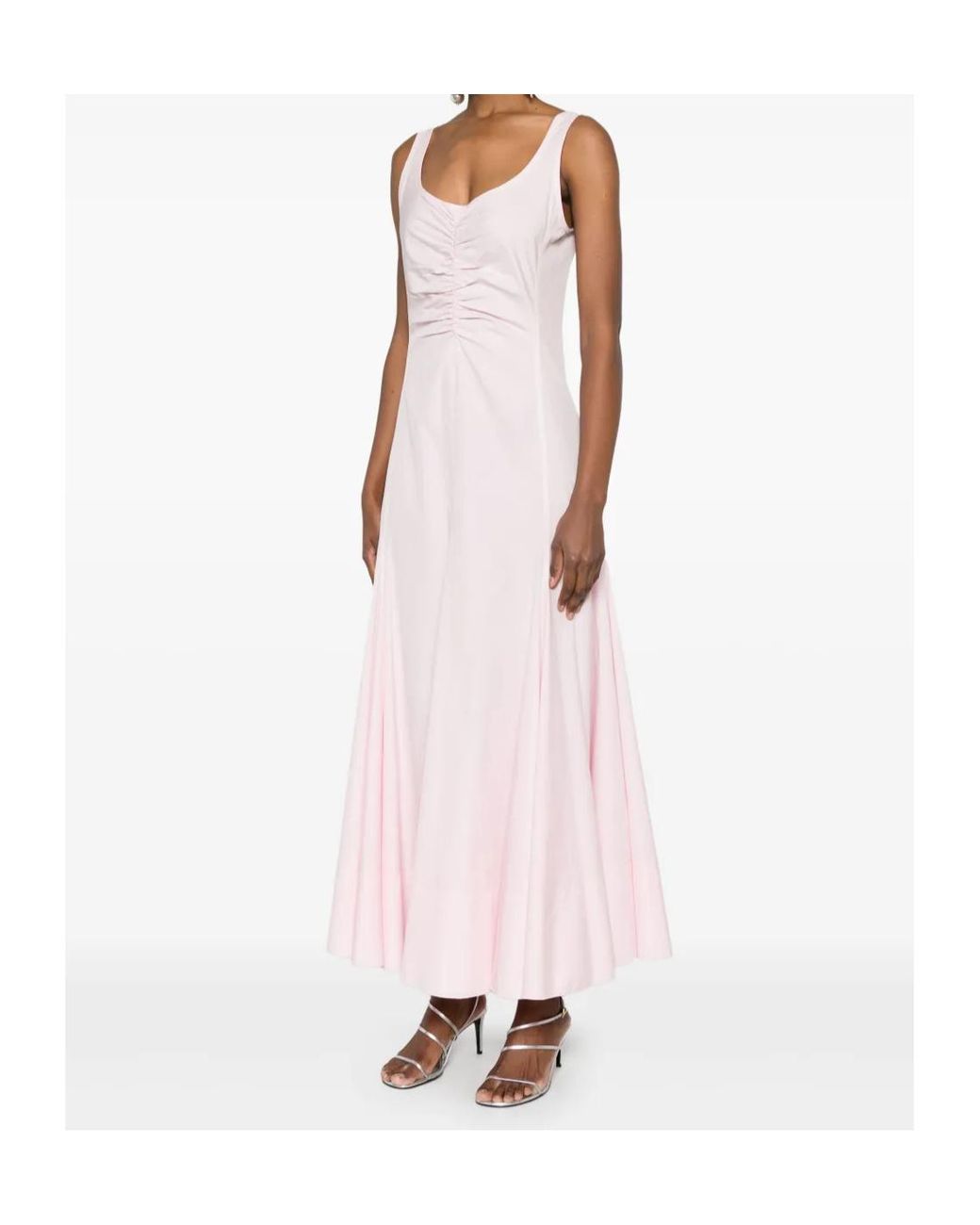 Sportmax Pink Galante Sleeveless Maxi Dress