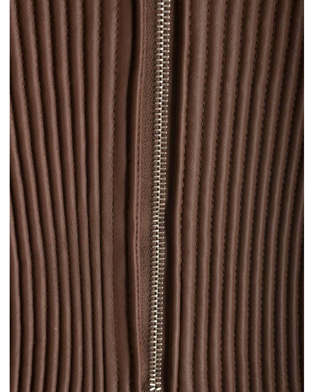 Amiri Brown Strapless Leather Busiter Top