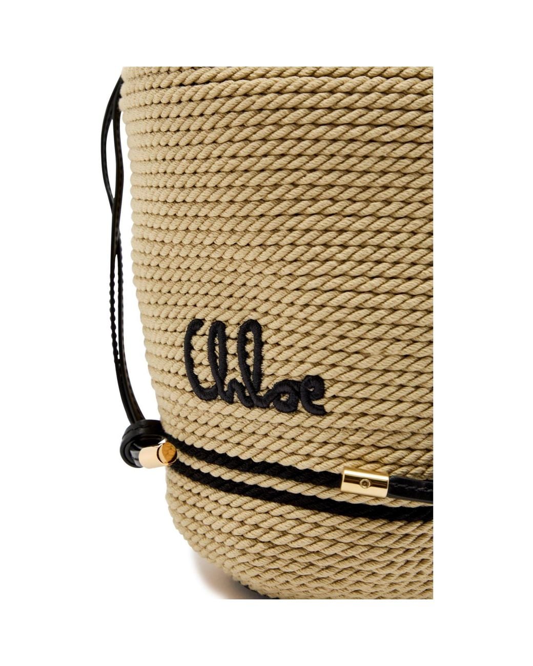 Chloé Multicolor Straw Bucket Bag
