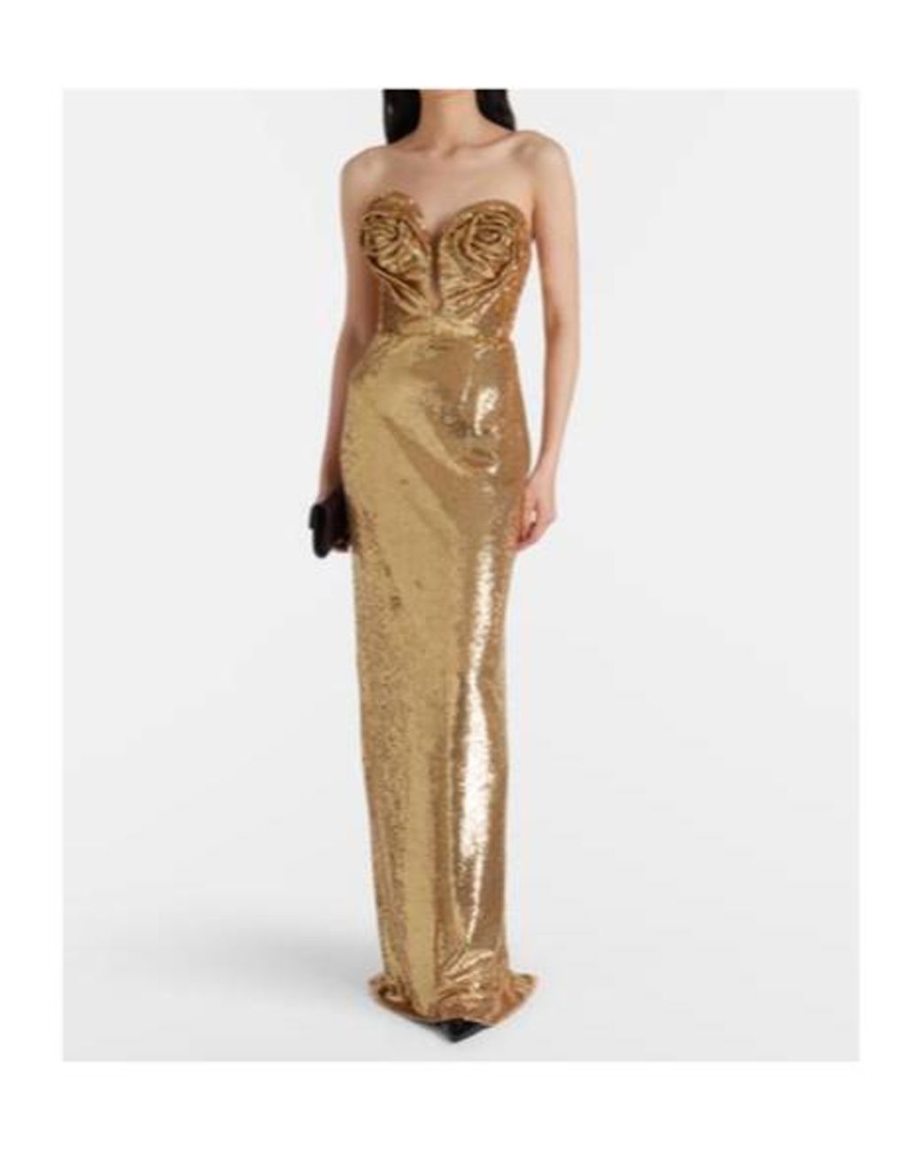 Carolina Herrera Metallic Sequined Gown
