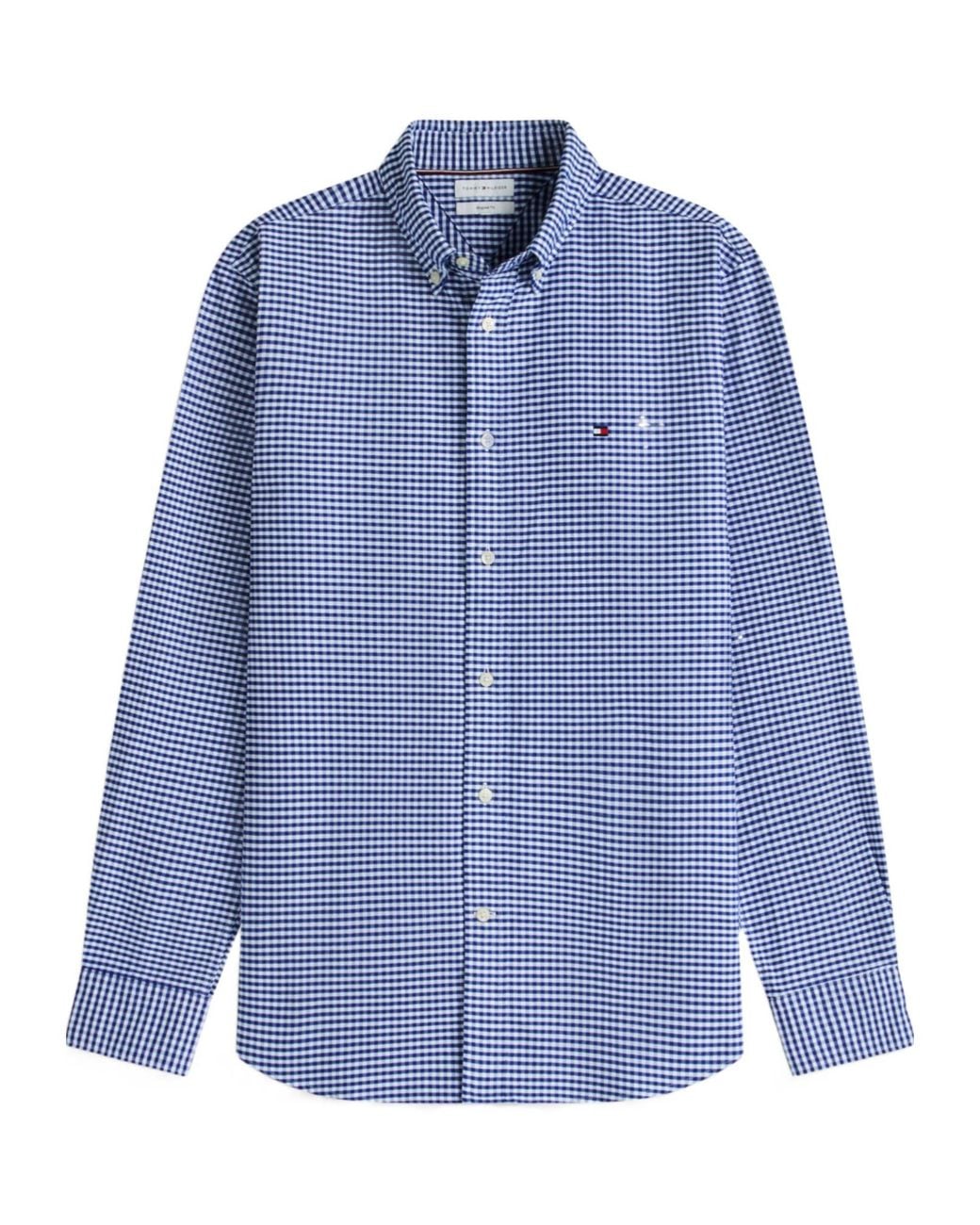 Tommy Hilfiger Blue Cotton Long-Sleeve Shirt for men
