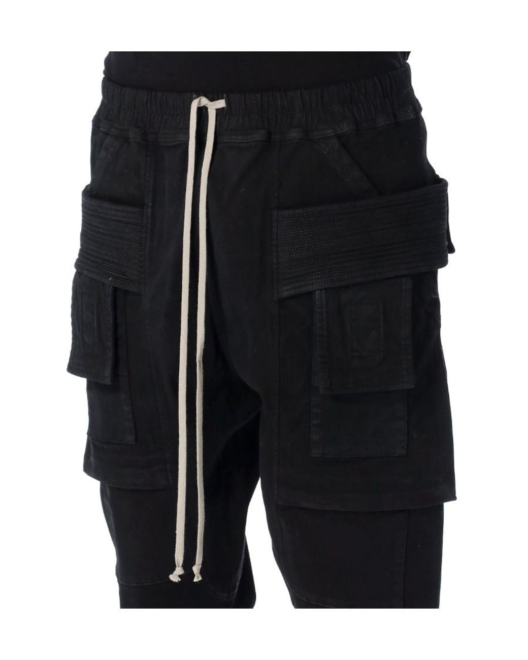 Rick Owens Black Skinny Cargo Trousers for men