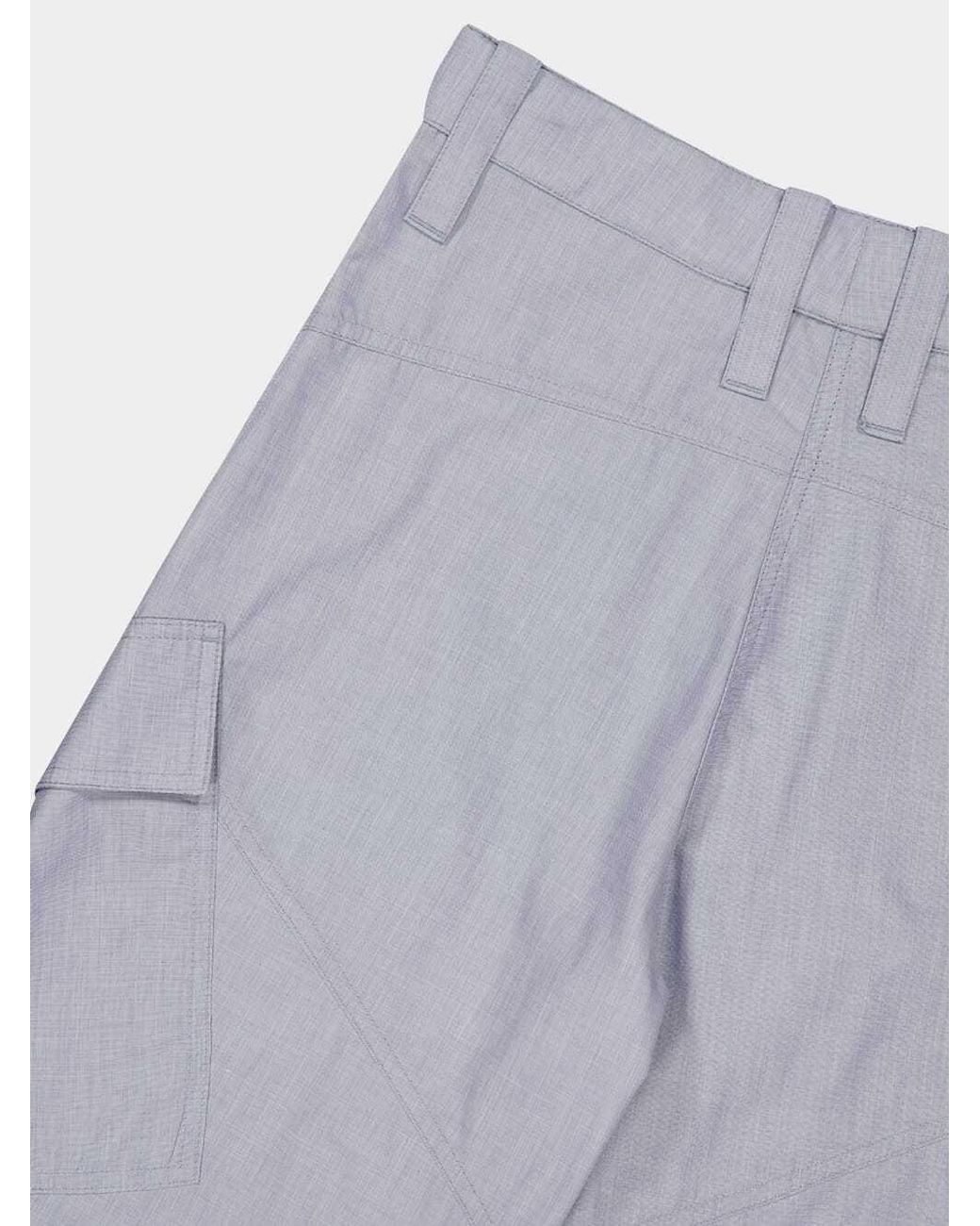 Stella McCartney Purple Layered Chambray Cargo Trousers