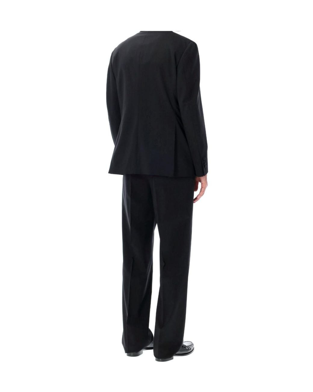 Lardini Black Double-Breasted Tailored Suit for men