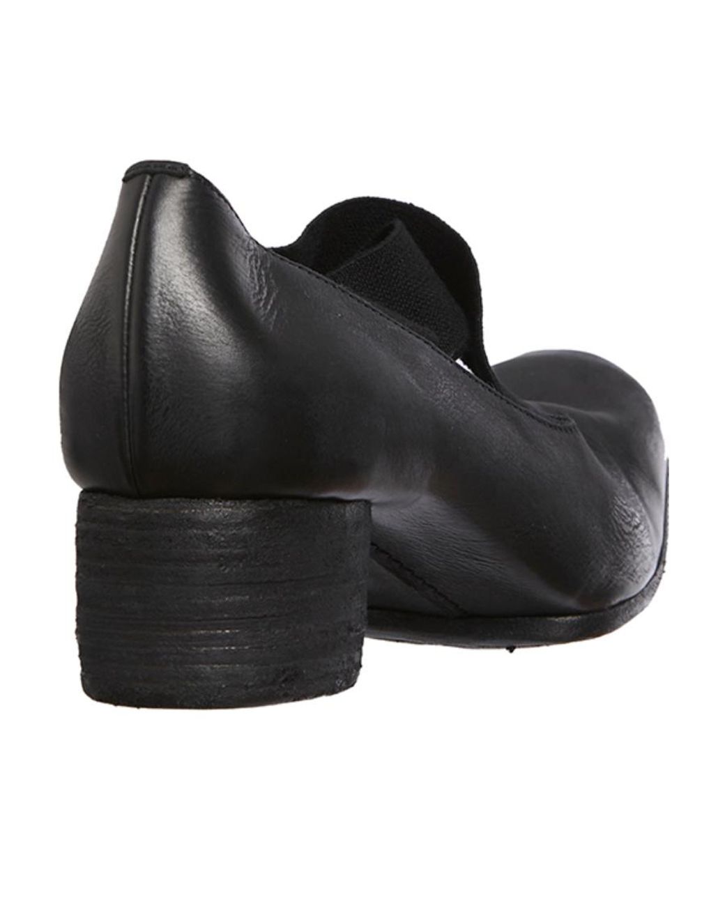 Uma Wang Black Ballerina Square Toe Elasticated Pumps