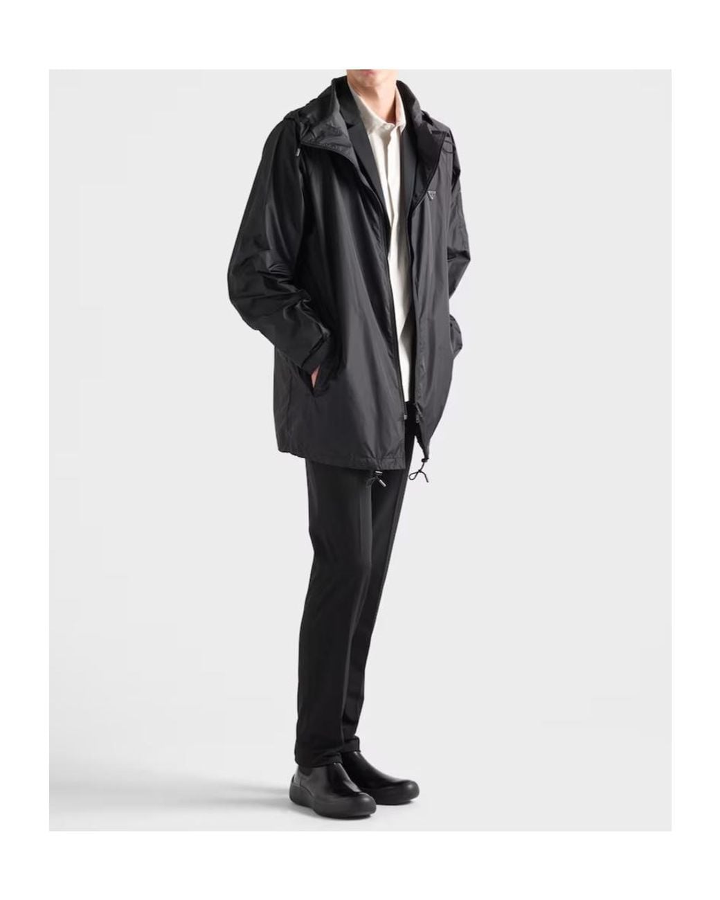Prada Black Stretch Technical Fabric Pants for men