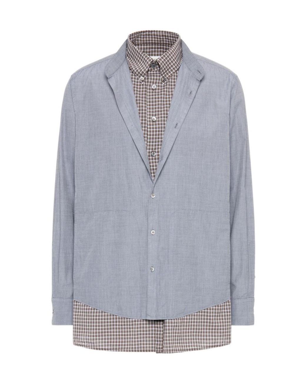 Maison Margiela Gray Double Layer Shirt for men