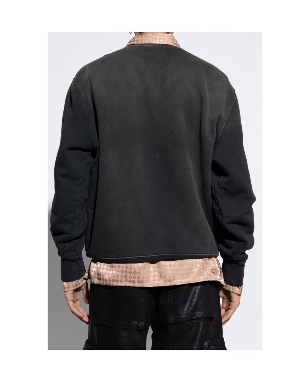 Amiri Gray Graphic Printed Crewneck Sweatshirt for men