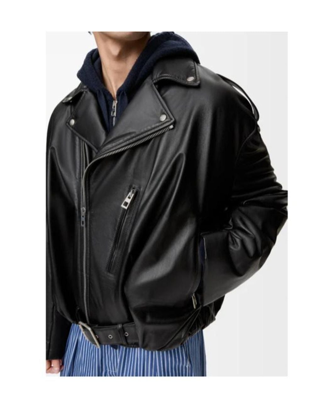 Loewe Black Zipped Belted Jacket for men