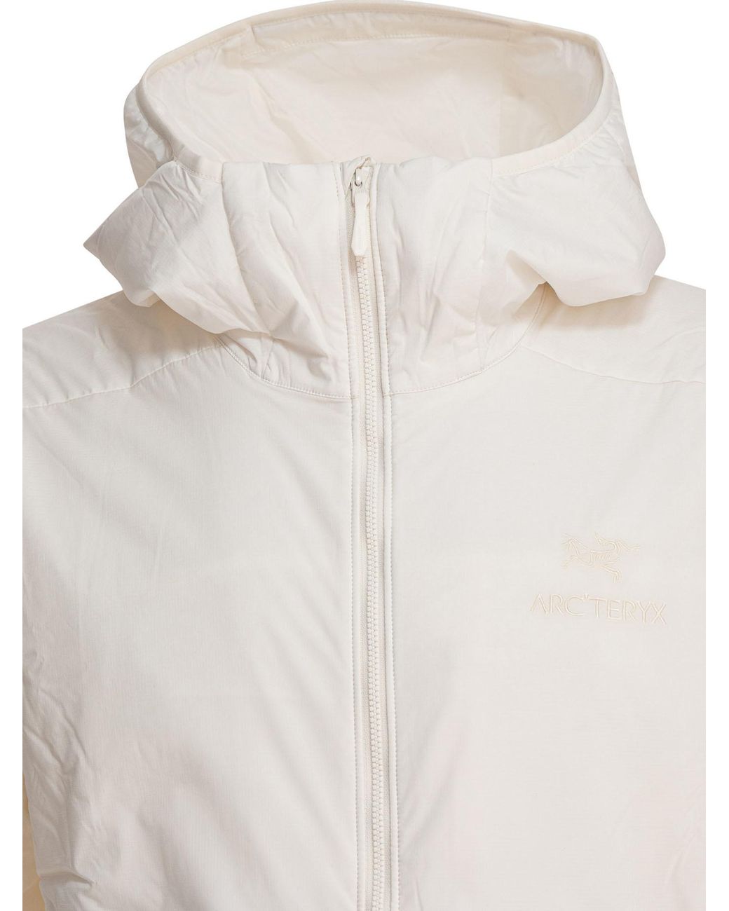 Arc'teryx White Atom Hooded Jacket for men