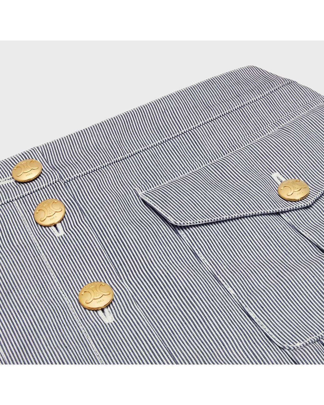 Céline Gray Pleated Mini Skirt