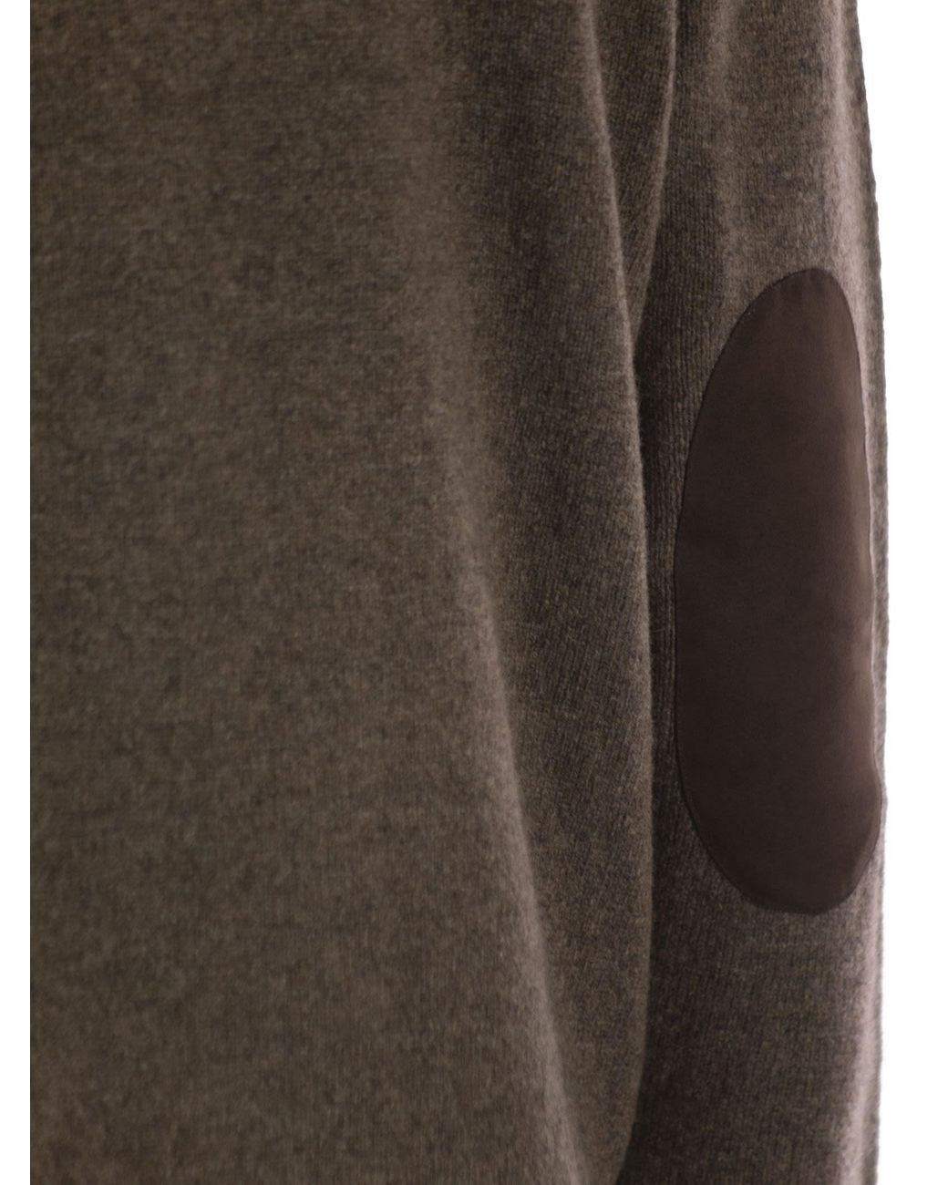 Barbour Brown Button-Up Elbow-Patch Cardigan for men