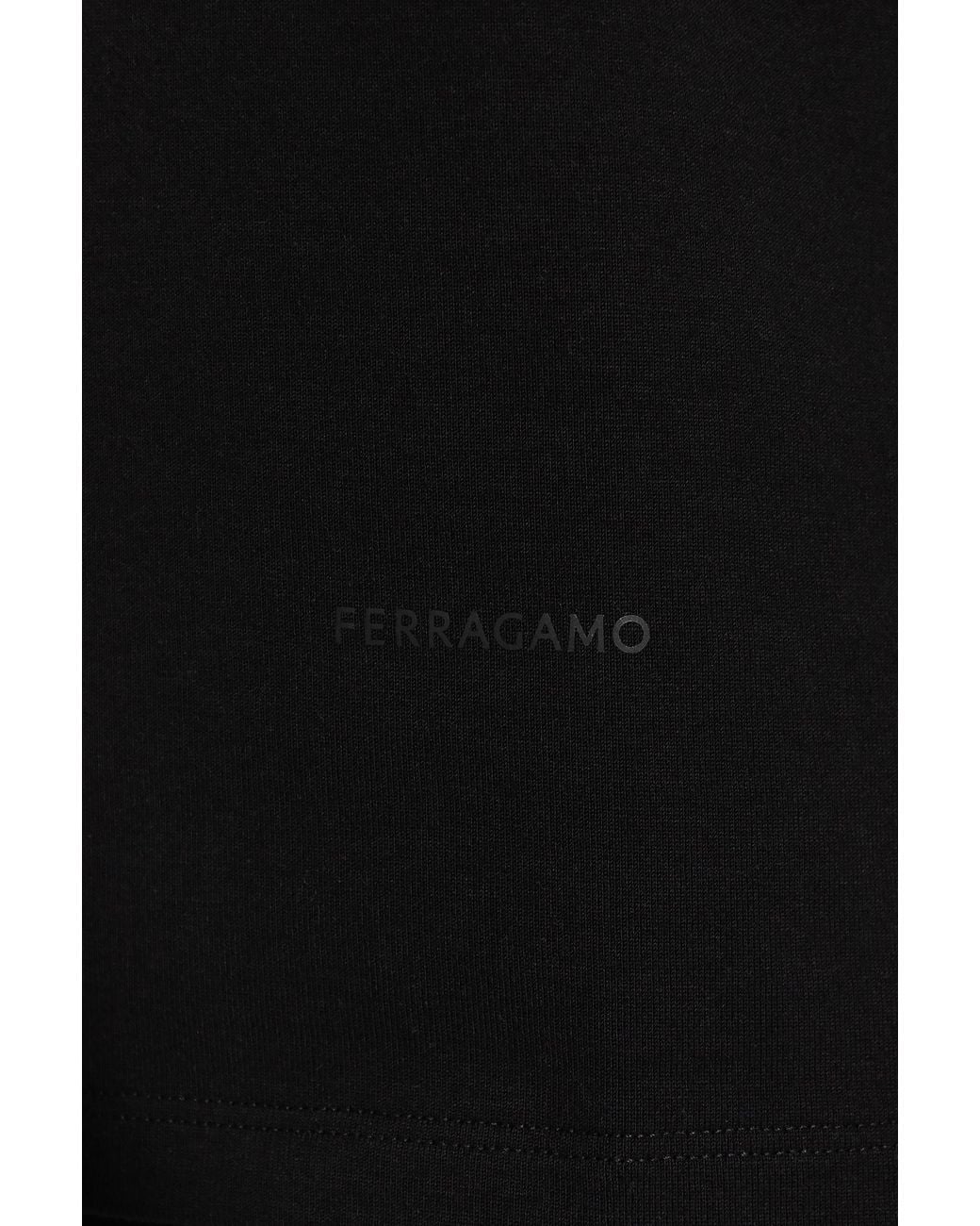 Ferragamo Black Ferragamo Short Sleeved Crewneck T-Shirt