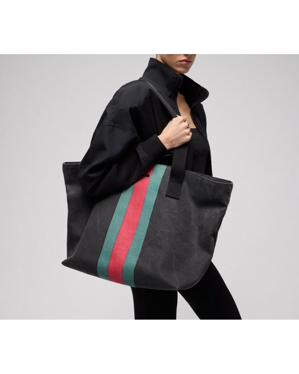 Gucci Black Positano Medium Tote Bag for men