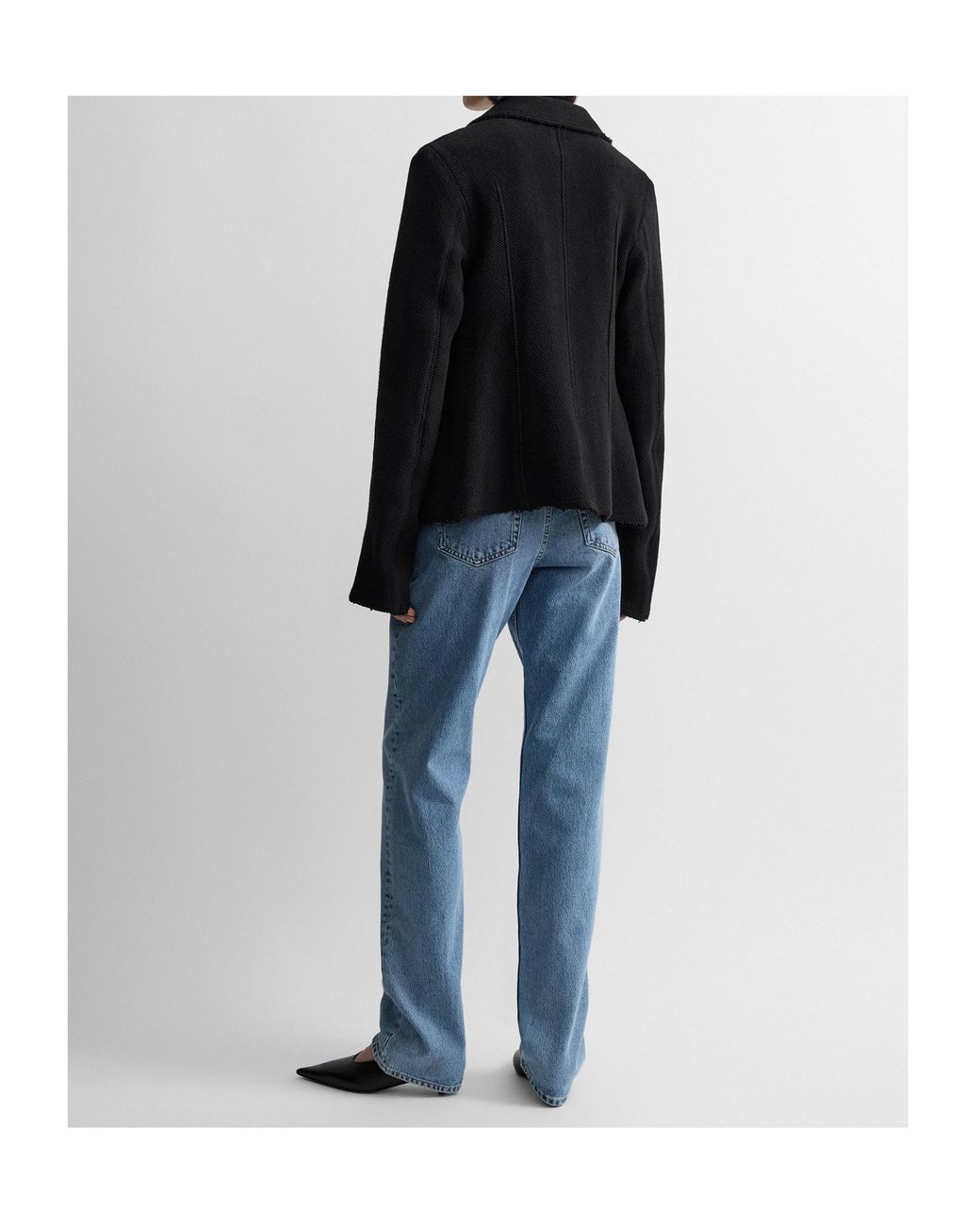 Totême Black Raw Hem Jacket