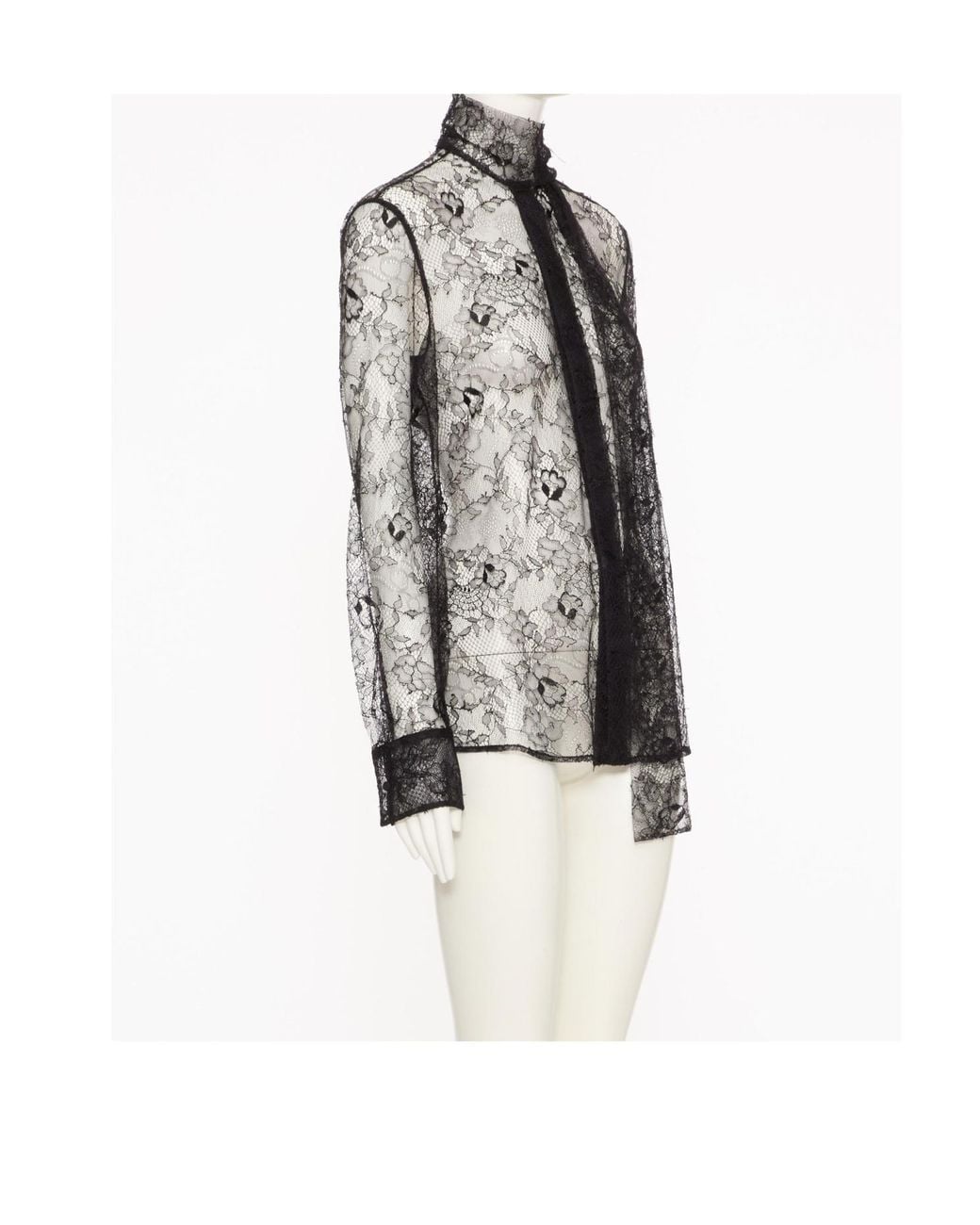 Valentino Gray Scarf Detailed Long-Sleeved Top