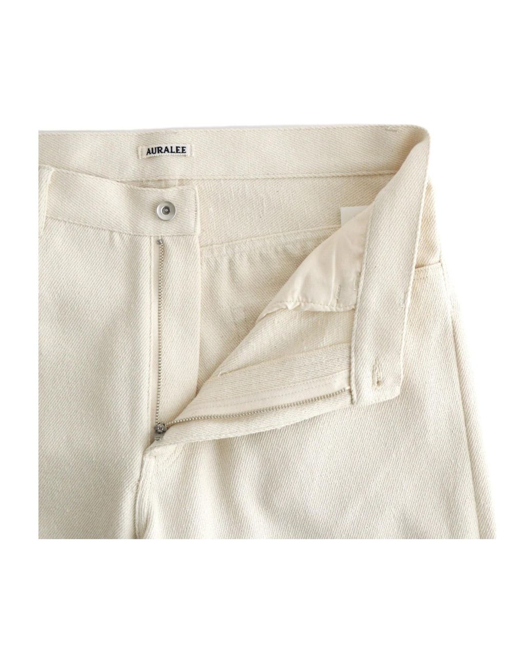 Auralee White Wide-Leg Jeans for men