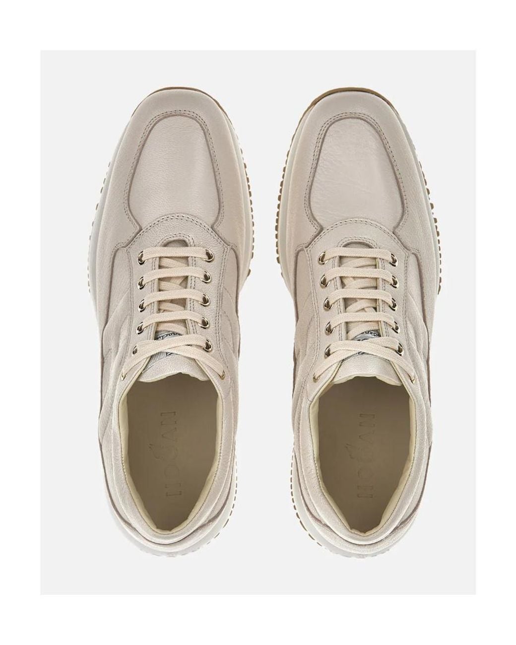 Hogan Natural Interactive Lace-Up Sneakers