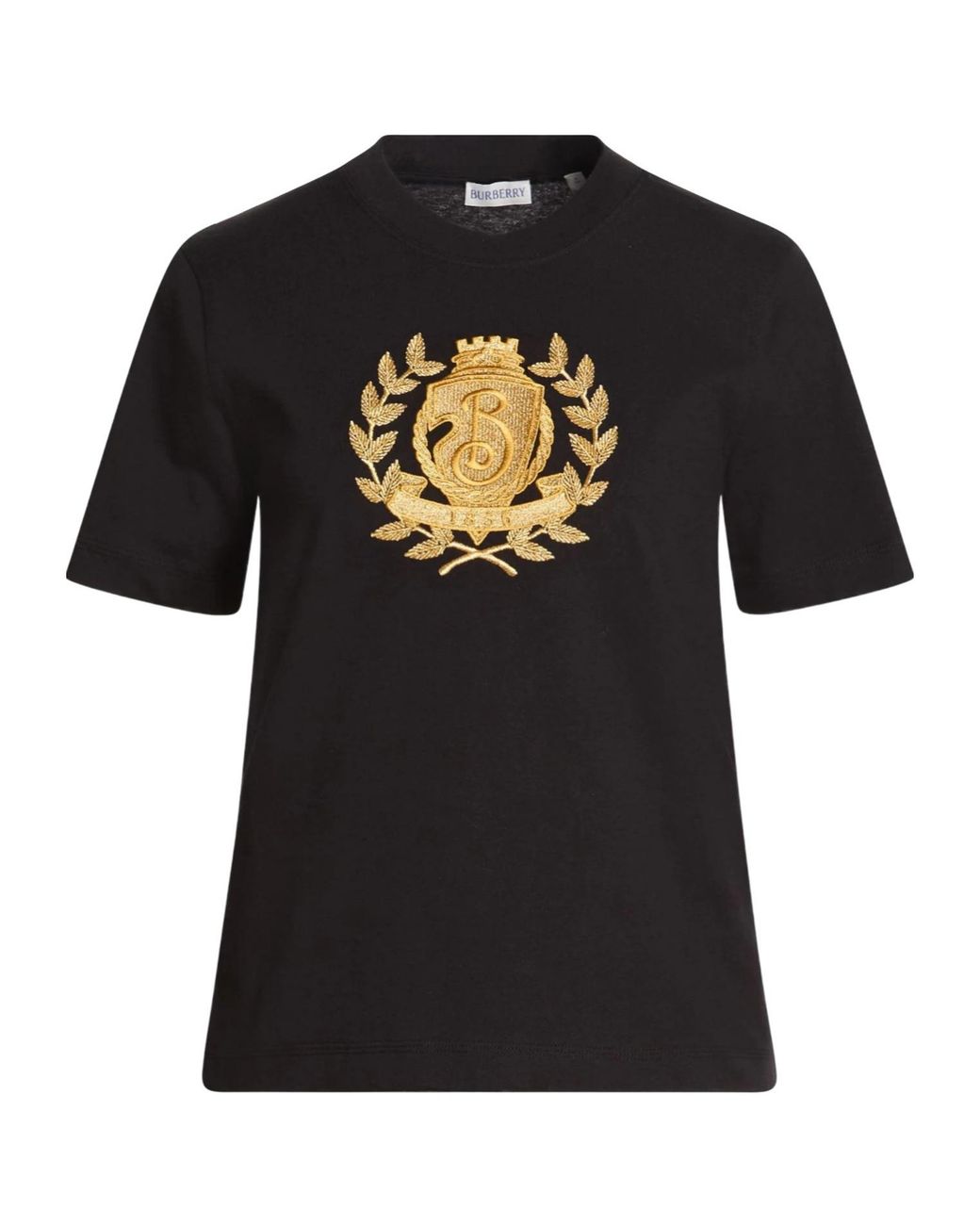 Burberry Black Metallic Short-Sleeved T-Shirt