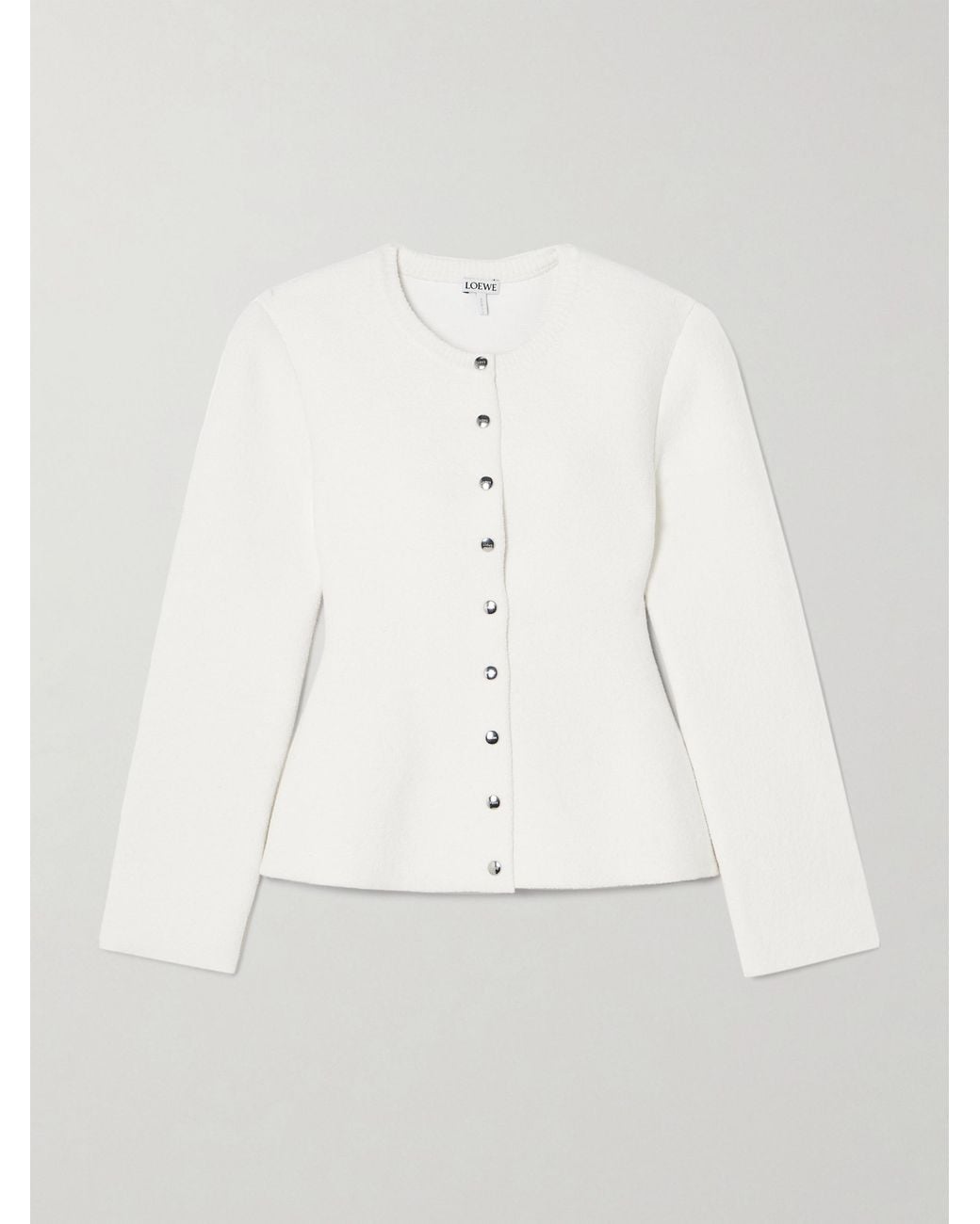 Loewe White Long-Sleeves Cardigan