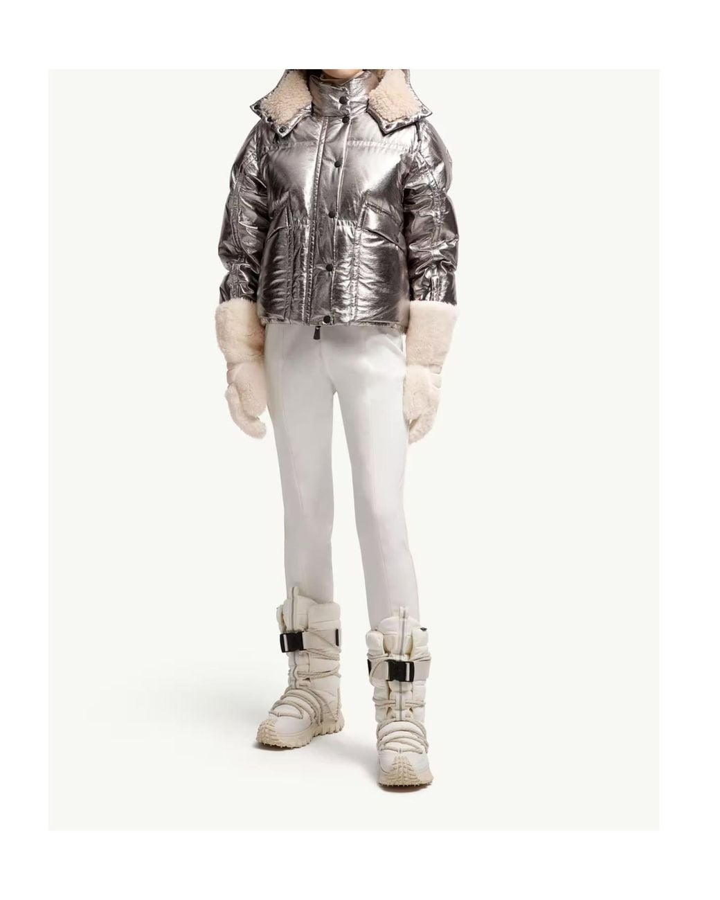 Moncler Gray Grenoble Hooded Quilted Down Jacket