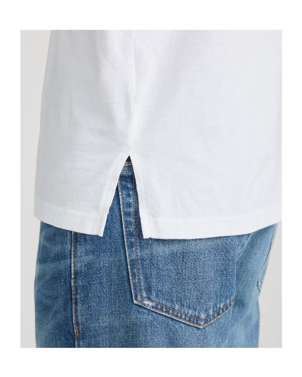 FRAME White Short-Sleeved T-Shirt for men