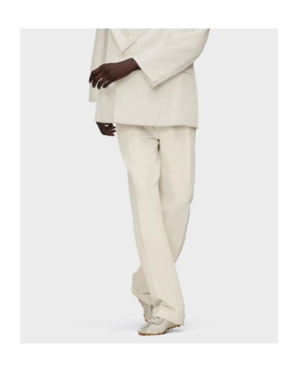 Maison Margiela White Pleated Trousers for men