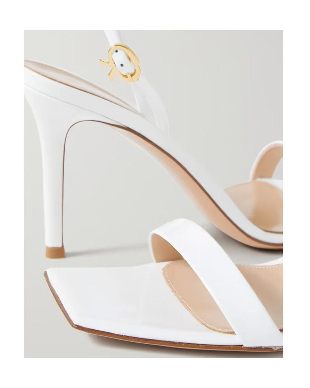 Gianvito Rossi White Ribbon Open Toe Sandals