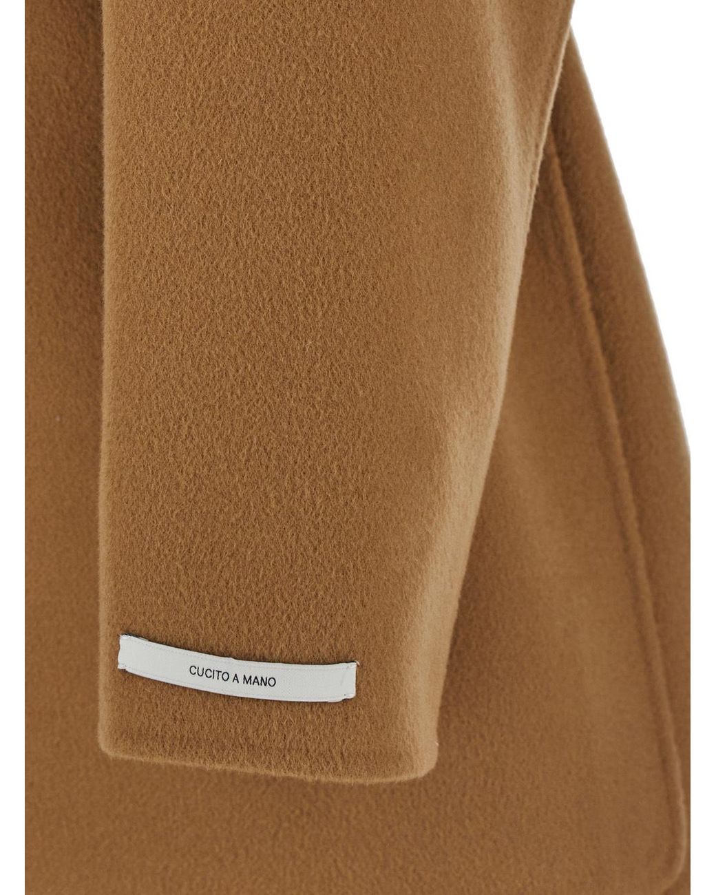 Sportmax Brown Buttoned Long-Sleeved Coat