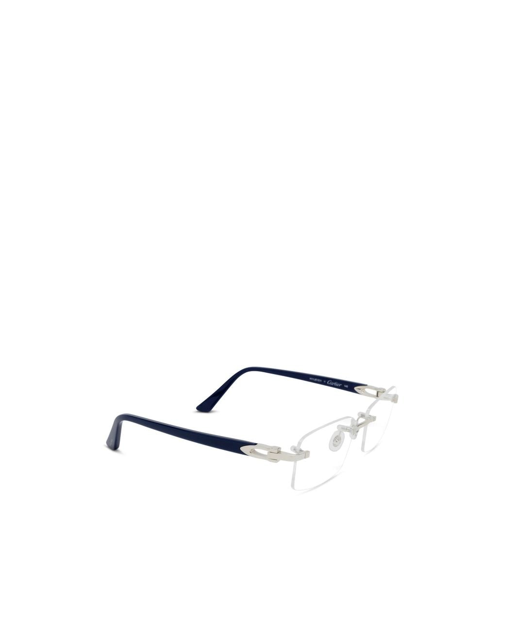 Cartier White Rectangle Frameless Glasses for men