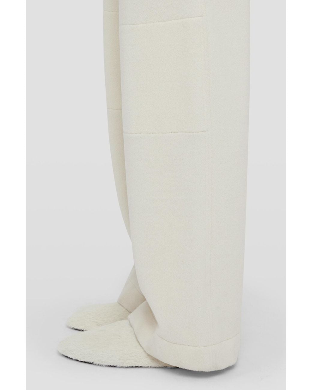 Jil Sander White Slip-On Ballerina Flats