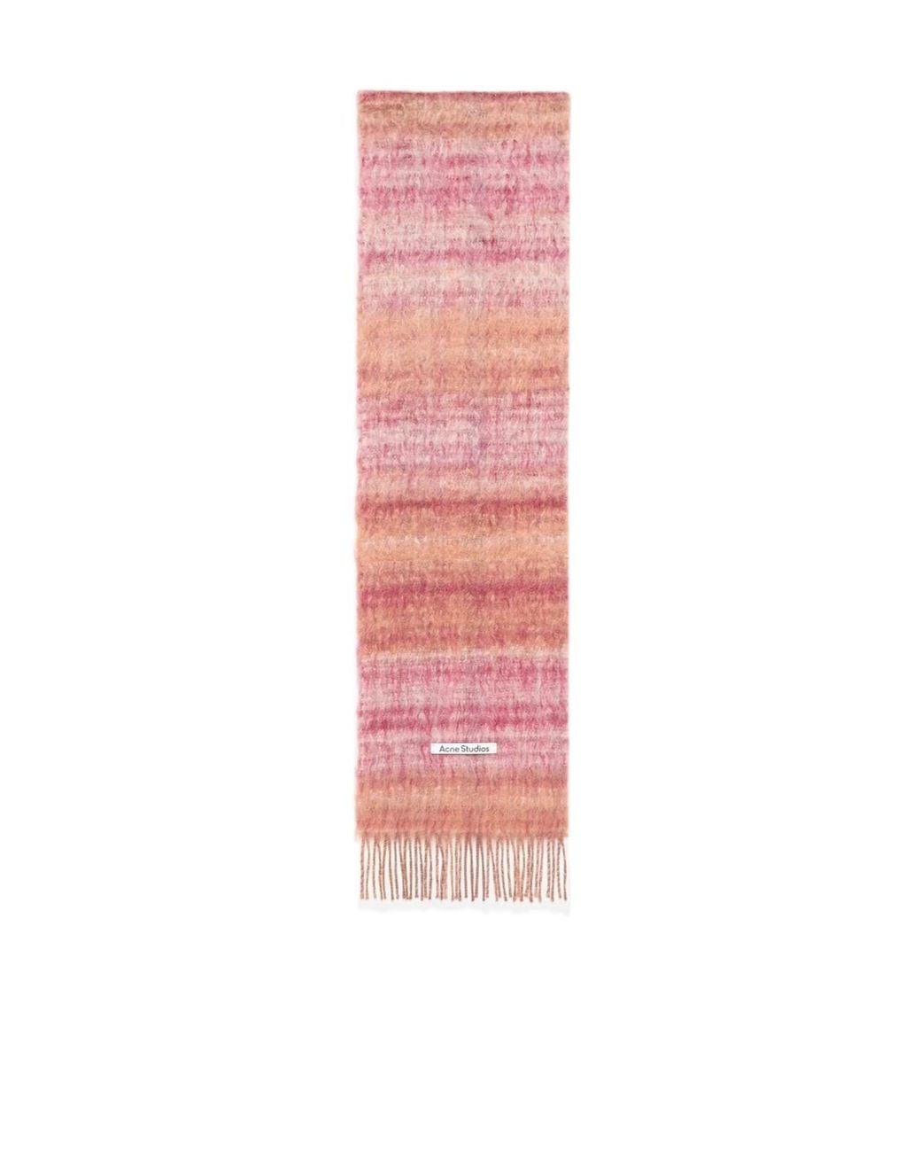 Acne Pink Fringed Mohair Scarf for men
