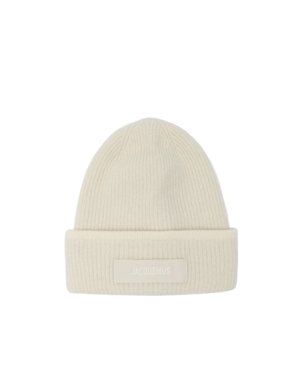 Jacquemus White Ribbed Hat
