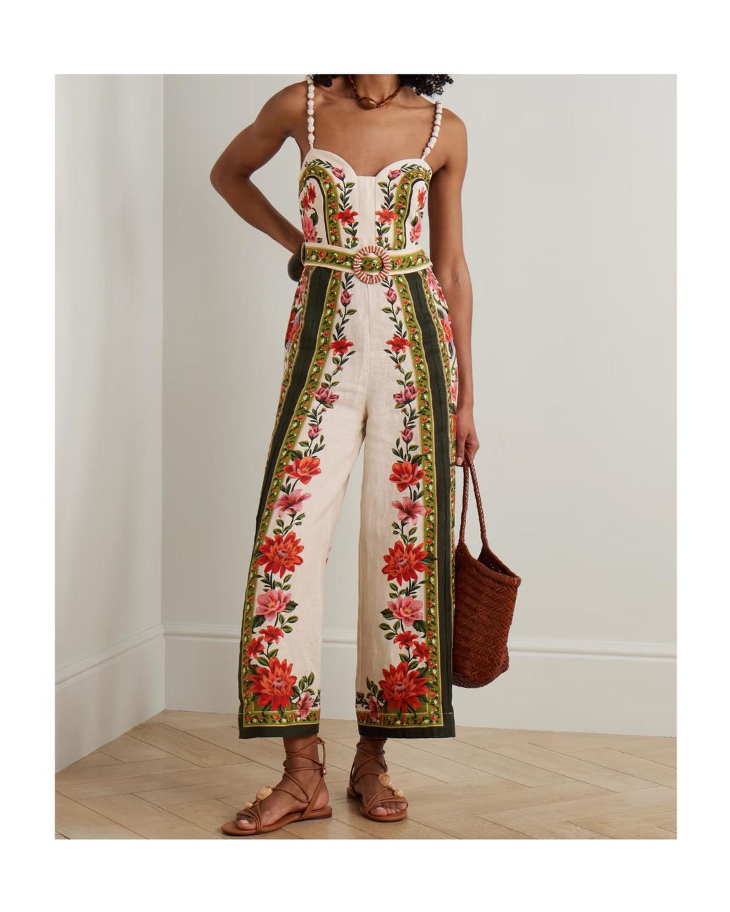 Farm Rio White Wonder Rio Printed Jumpsuit