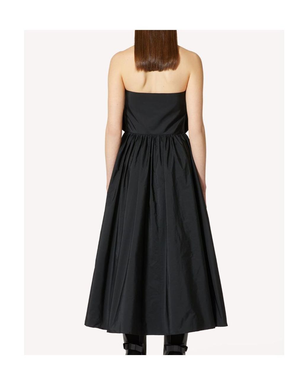 RED Valentino Black Bow Detailed Strapless
