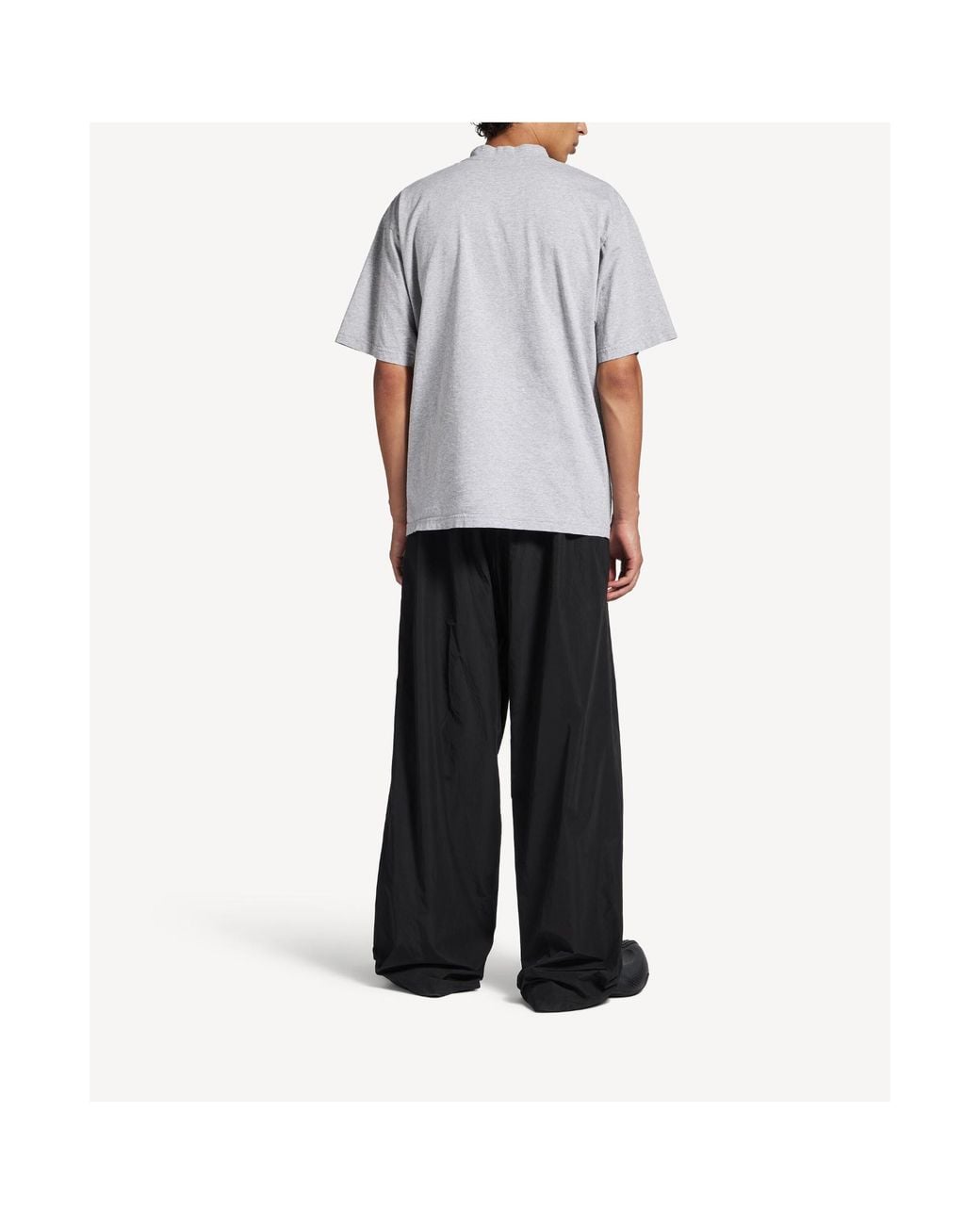 Balenciaga White Cursive Medium Fit T-Shirt for men