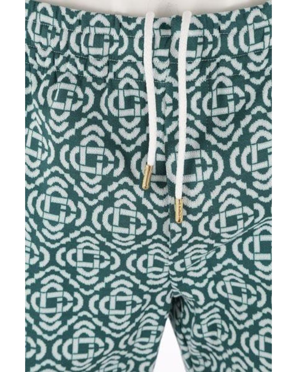 Casablanca Blue Monogram-Jacquard Track Pants for men