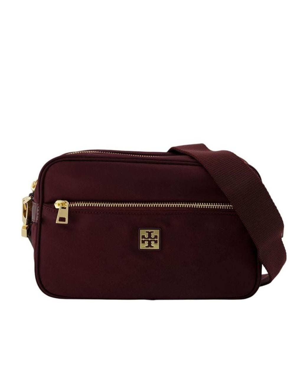 Tory Burch Purple Virginia Zip Shoulder Bag