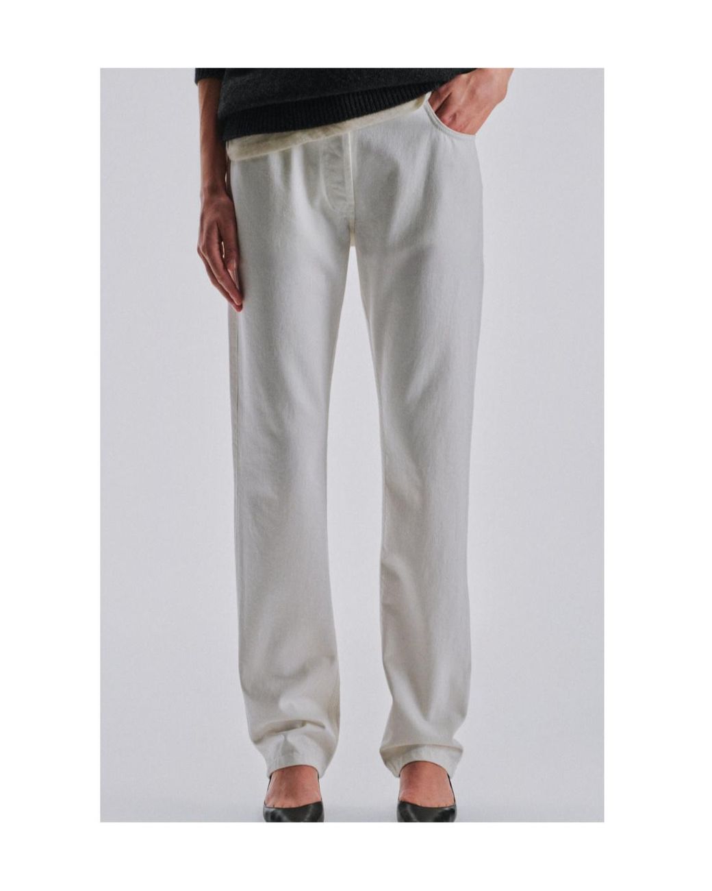 The Row White Straight-Leg Jeans