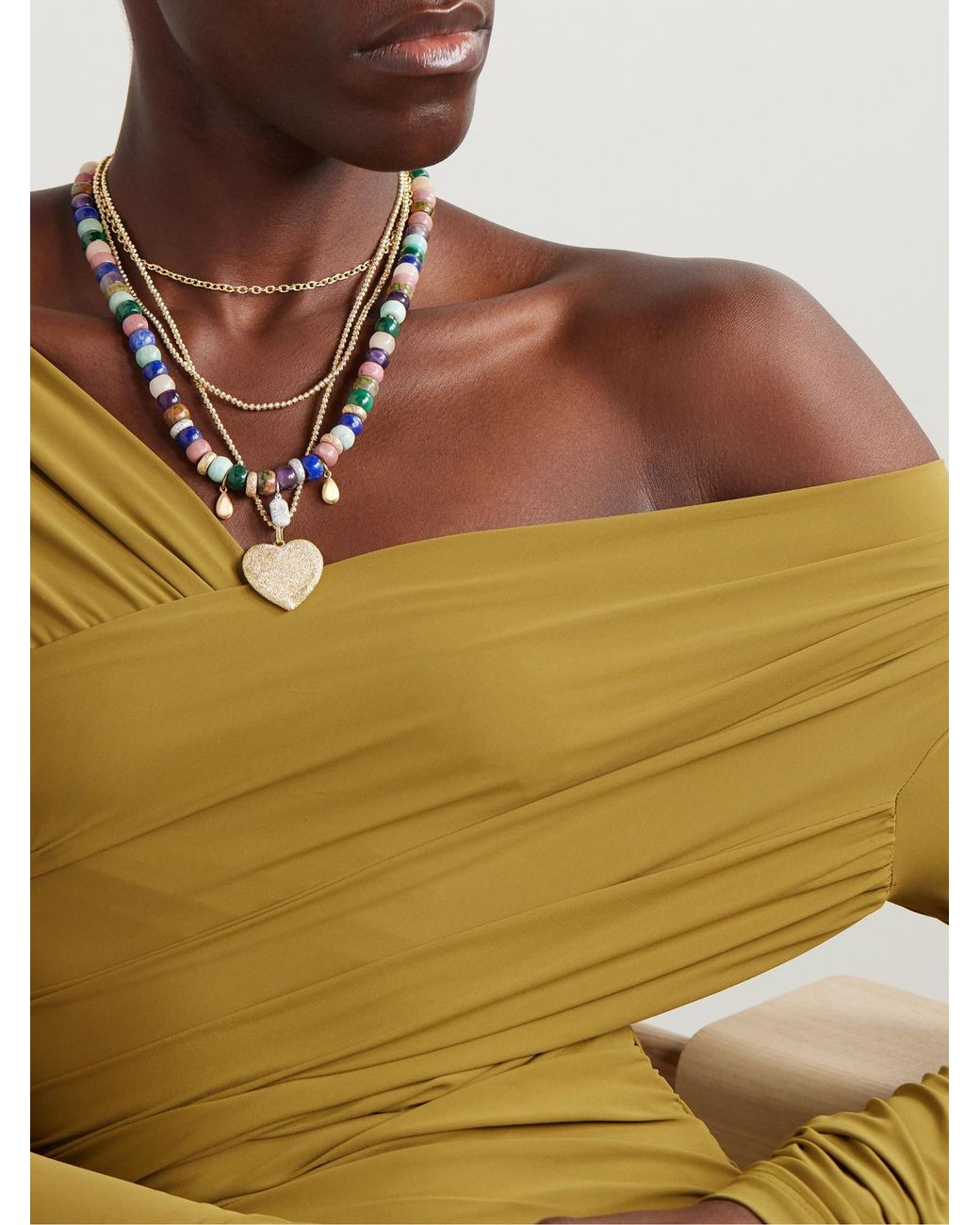 Carolina Bucci Metallic 18K Fine Chain Necklace