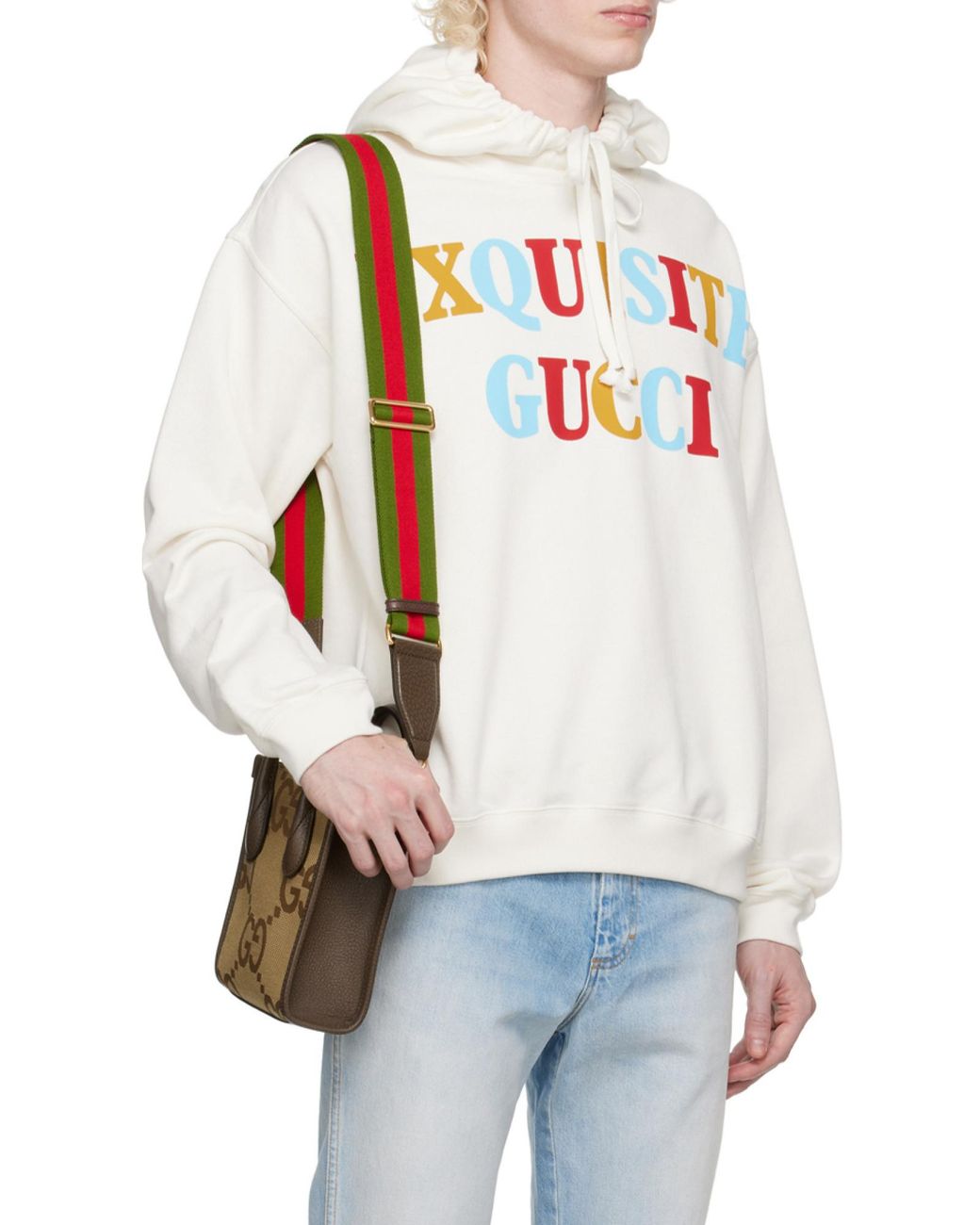 Gucci White Exquisite Characters Hoodie for men