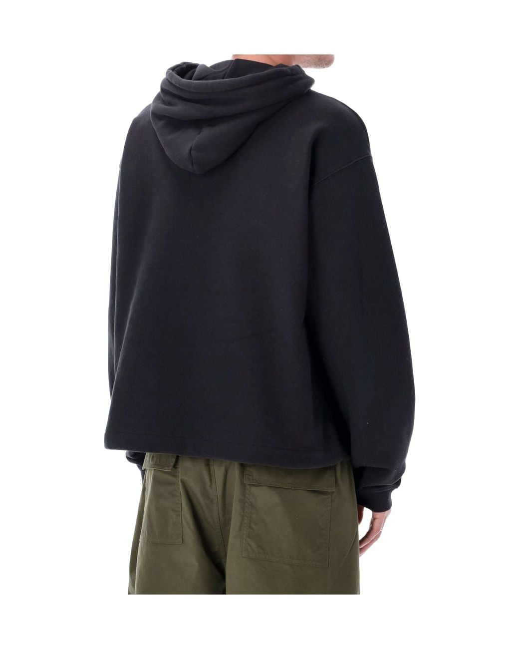 Stussy Blue Long-Sleeved Hooded Sweatshirt for men