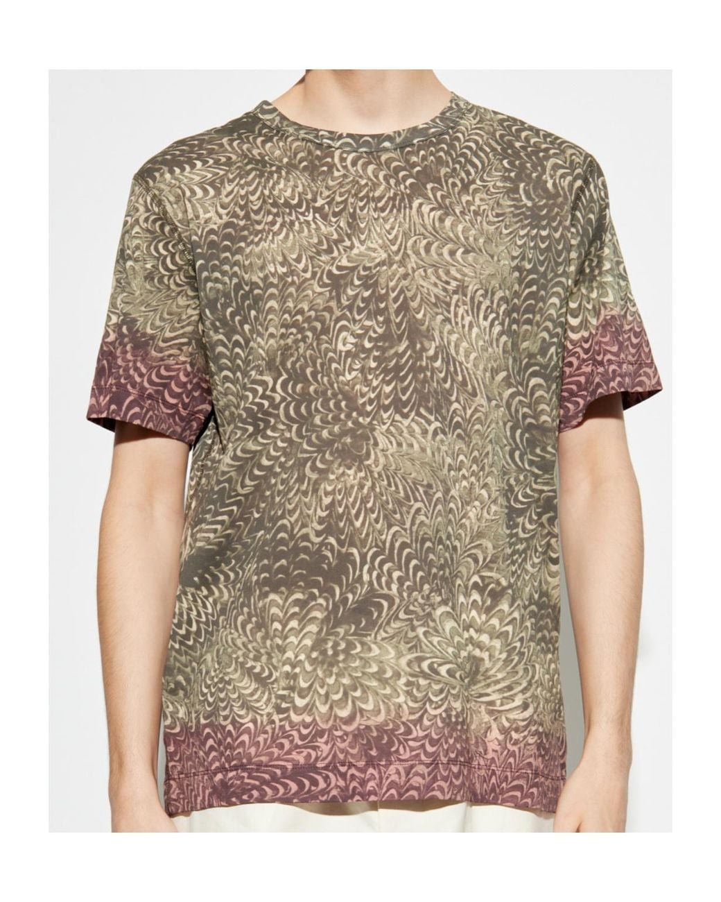 Dries Van Noten Multicolor Allover Printed Crewneck T-Shirt for men