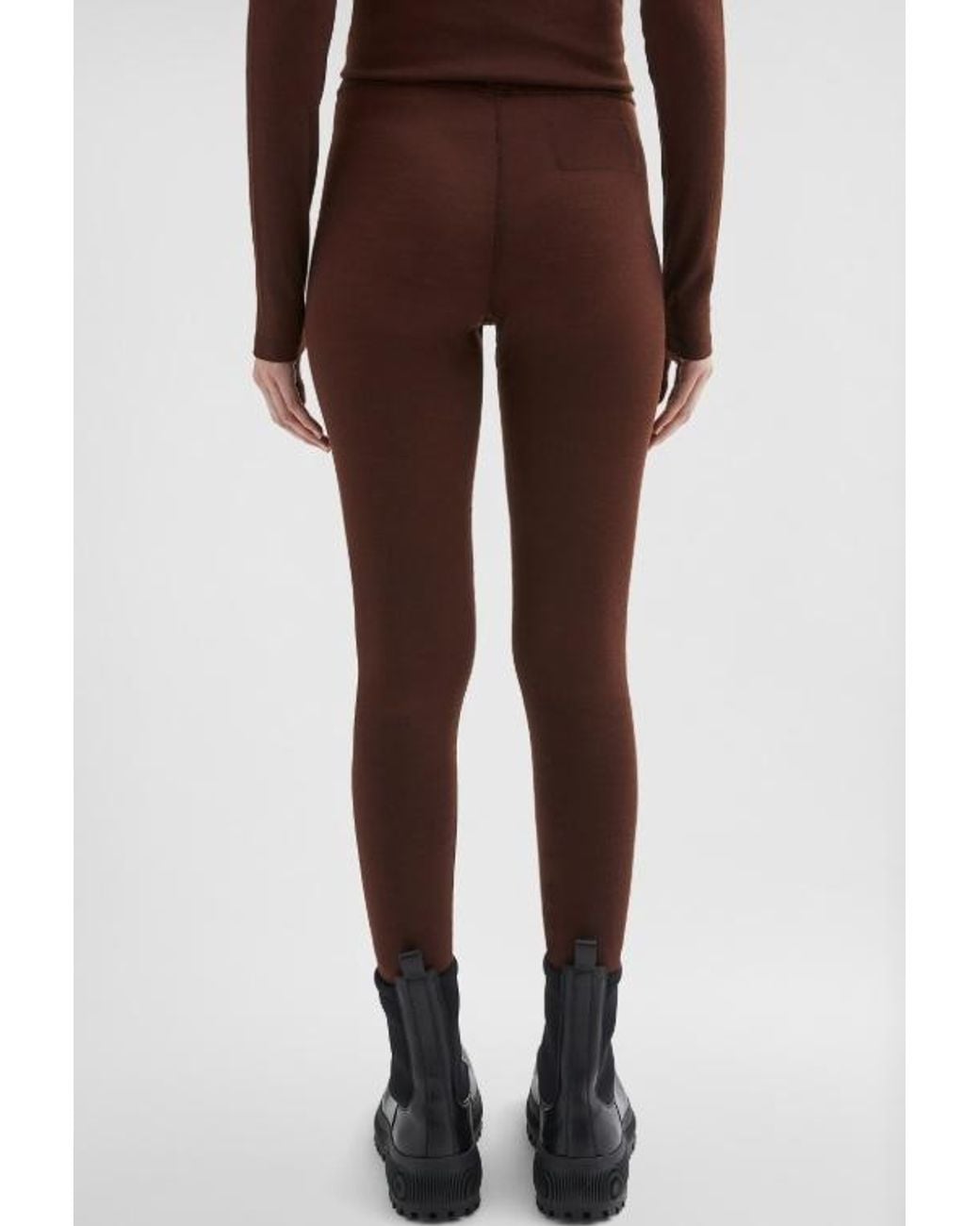 Jil Sander Brown Technical Leggings