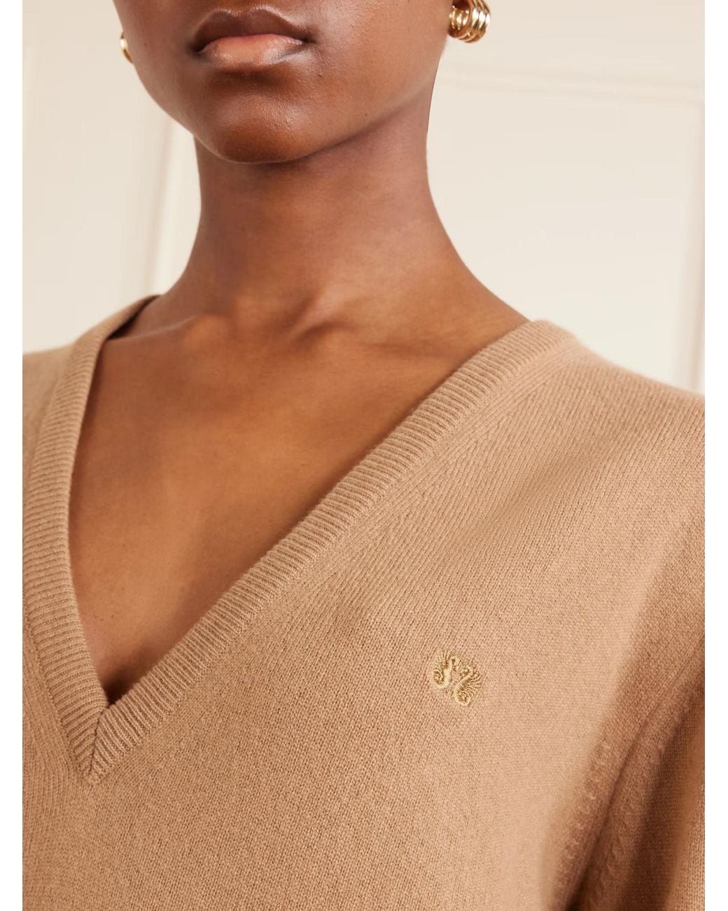 Blazé Milano Natural Highland Embroidered Wool And Cashmere-Blend Sweater